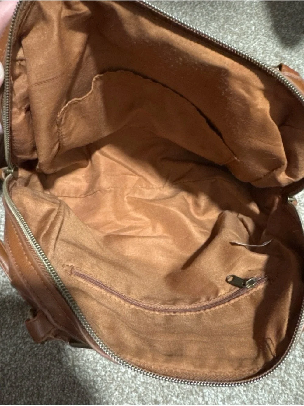 Brown Floral-Embroidered Women’s Handbag